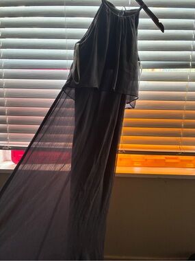 Sheer Black Layered Maxi Dress